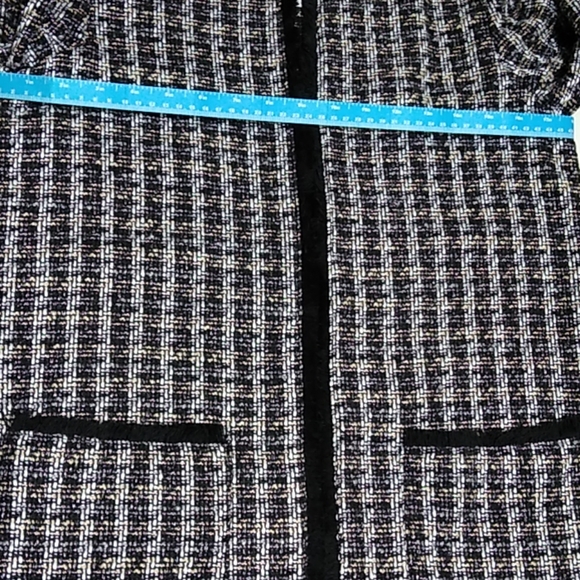 Open front long coat in tweed-like fabric size 6 - Picture 8 of 8